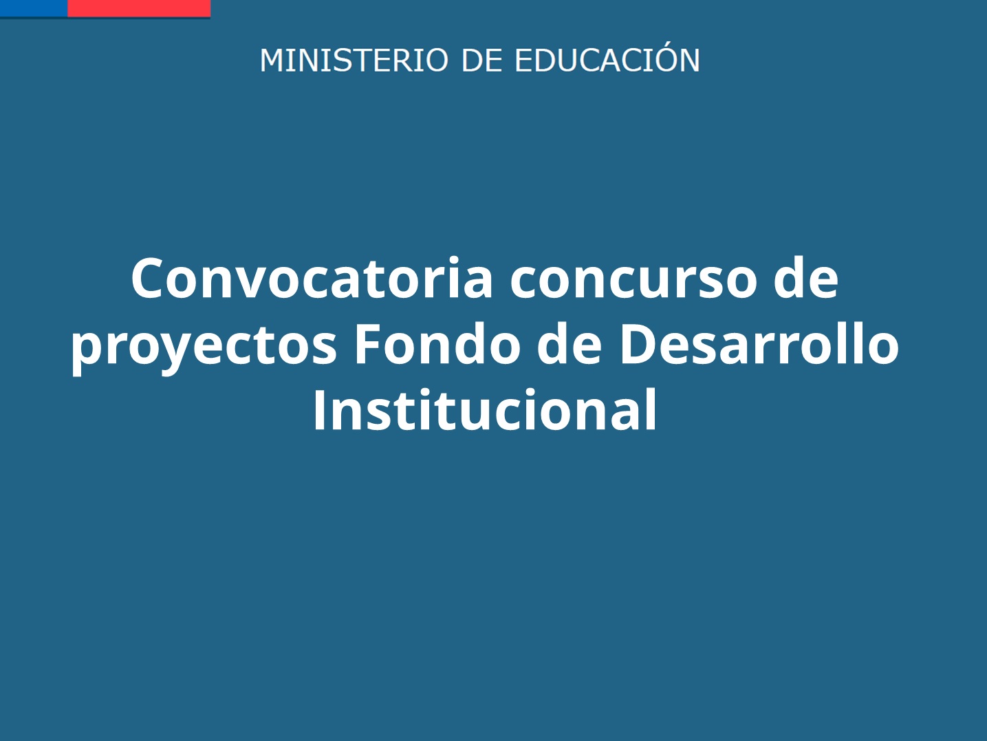 Convocatoria concurso de proyectos Fondo de Desarrollo Institucional (FDI) 2019, línea Emprendimiento Estudiantil