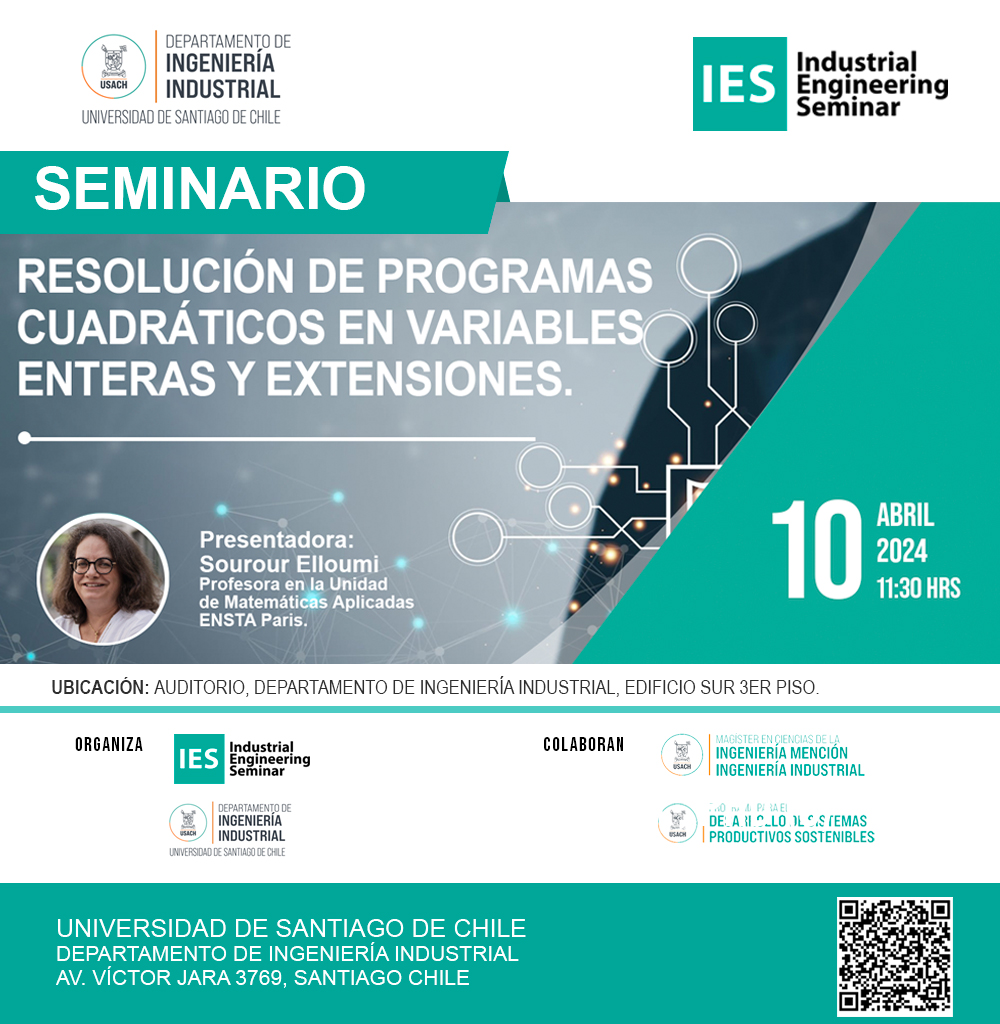 Invitación Seminario : «Resolución de programas cuadráticos en variables enteras y extensiones».