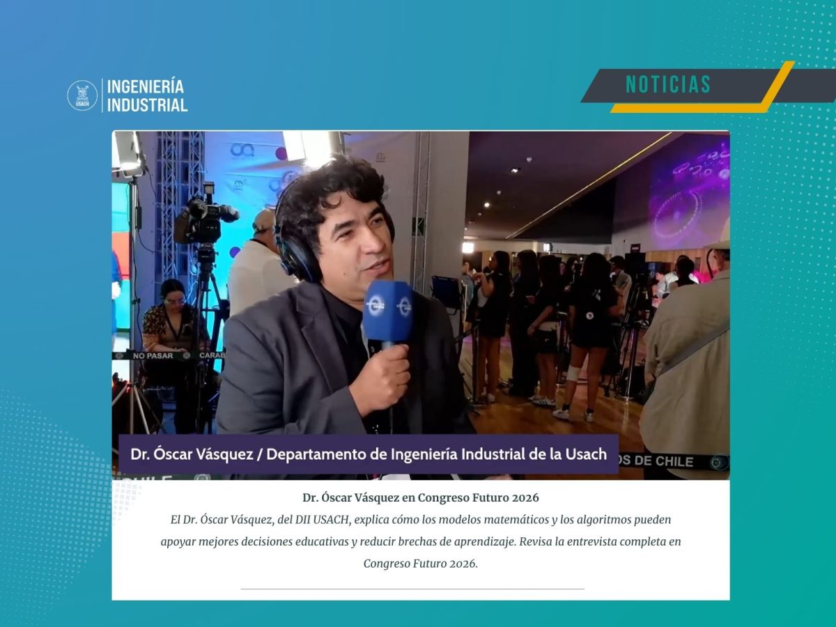 Dr. Óscar Vásquez expone sobre modelos matemáticos aplicados a la educación en Congreso Futuro 2026