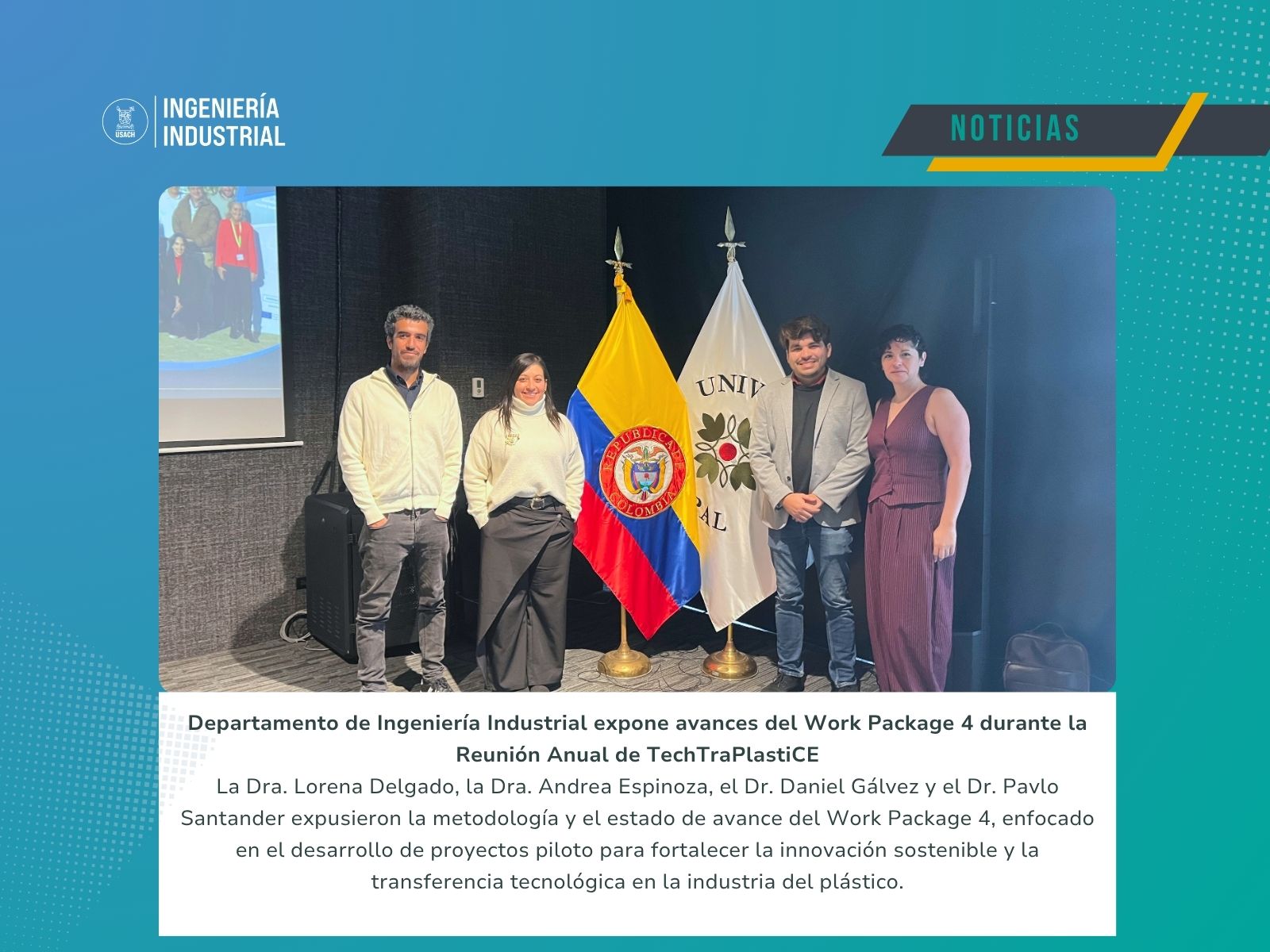 Departamento de Ingeniería Industrial presentó los avances del Work Package 4 durante la Reunión Anual del proyecto internacional TechTraPlastiCE