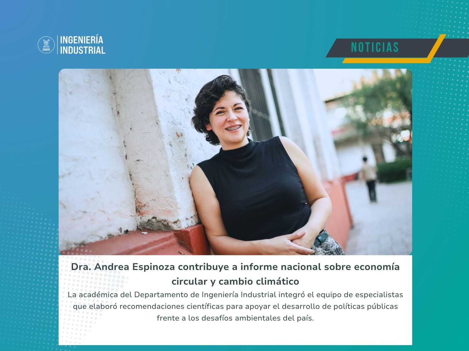 Académica Dra. Andrea Espinoza contribuye a informe nacional sobre economía circular y cambio climático